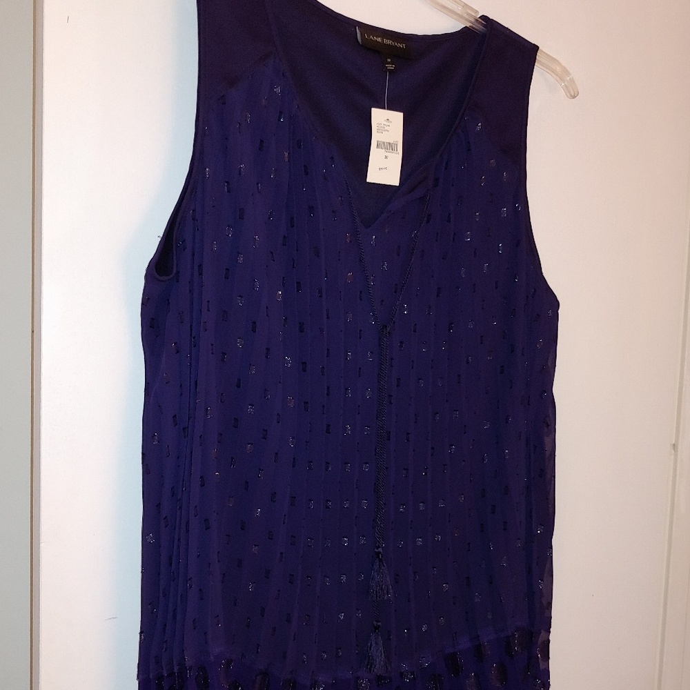 Sleeveless pleated top